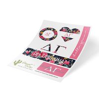 Delta Gamma Classic Floral Sticker Decal Laptop Water Bottle Car dg (Sheet C. Floral)