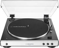 Audio-Technica at-LP60XBT-WH Fully Automatic Bluetooth Belt-Drive Stereo Turntable, White/Black
