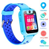 SZBXD Kids Smart Watch Phone, 1.44" GPS Tracker Smartwatch Touch Camera Games Flashlight SOS Alarm Clock Sports Wrist Watch Christmas Birthday Gifts for Girls Boys Children (Blue)