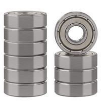 XiKe 10 Pcs 608ZZ Double Metal Seal Bearings 8x22x7mm, Pre-Lubricated and Stable Performance and Cost Effective, Deep Groove Ball Bearings.