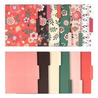 Juvale Decorative File Folders, 12 Pack Letter Sized Colored Folder, 1/3-Cut Tabs, Assorted 6 Cute Floral Designs & 6 Solid Colors, Filing Organizers, 9.5 x 11.5 Inches