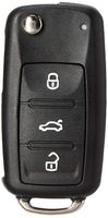 uxcell 3 Button Uncut Blade Fob Remote Key Case for VW Golf Bora Jetta Passat Polo