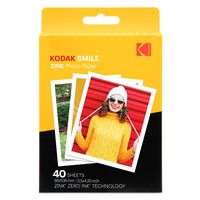 Kodak RODZL3X440 3.5x4.25 inch Premium Zink Print Photo Paper (40 Sheets) Compatible with Kodak Smile Classic Instant Camera