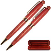 Rosewood Finished Pen and Pencil Wood Set, Boxed
