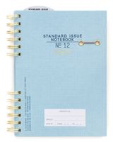 DesignWorks Ink Standard Issue Split Twin-Wire Bound Personal Journal, Blue