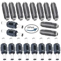 20pcs Lime2018 DC Female to Female And Male to Male Connector 5.5mm x 2.1mm 12V 5A Power Cable Jack Adapter，DC Power Jack Plug Adapter for CCTV Home Security Surveillance