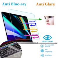 Anti Blue Light Anti Glare Screen Protector fit 2020 2019 MacBook Pro 16 Model A2141 with Touch Bar & Touch ID Bar with Gift Keyboard Cover, Eyes Protection Filter Reduces Eye Strain Help You Sleep