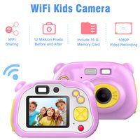 12.0 MP Kid Camera WiFi Sharing for Girls and Boys,1080P HD Digital Camcorder with Dual Lens Cameras,Rechargeable Toy Camera with Flash Autofocus Toddler Outdoor Camera Gift