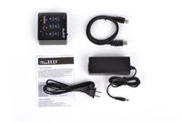 ViewHD Premium Quality USB 3.0 6-Port Hub with Card Reader & On/Off Switch + 12V 4A Power Adapter + USB Cable in Full Metal Case (Black) | VHD-U3P6B