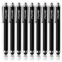 Capacitive Stylus Pen for Tablets & Cellphones [Sty-HD Bundle of 9 - Executive Black] - best for iPad 3 4 5 Air Mini iphone 6 iphone 6 plus 6+ Samsung Galaxy Note 2 3 4 Google Nexus 5 Samsung Galaxy S3 S4 S5 - Soft Tip Fine Point Drawing and Writing