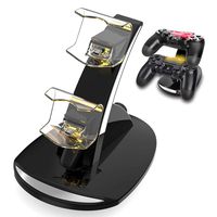 PS4 Controller Charger Charging Station, YCCSKY Dual Shock PS4 Chargers Controller PlayStation 4 Twin Charge Docking Station Stand Wireless PS4 Charger for Sony PS4/PS4 Pro/PS4 Slim Controller, Black
