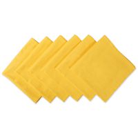 DII 100% Cotton Cloth Napkins, Oversized 20x20" Dinner Napkins, For Basic Everyday Use, Banquets, Weddings, Events, or Family Gatherings - Set of 6, Marigold Yellow