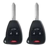 ECCPP Replacement Uncut Keyless Entry Remote Key Fob fit for Chrysler Aspen 200 300/ Dodge Dakota Charger/Jeep Grand Cherokee Commander K0BDT04A (Pack of 2)