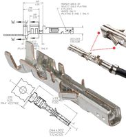 Molex Female Micro-Fit 3.0 Crimp Terminals Pins Wire Diameter: 20-24 AWG, 1.85 mm (Pack of 50)