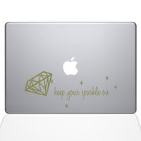 The Decal Guru 1677-MAC-11A-G Keep Your Sparkle on Decal Vinyl Sticker, 11" MacBook Air, Gold