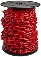 Mr. Chain Plastic Barrier Chain Reel, Red, 1.5-Inch Link Diameter, 200-Foot Length (30105)