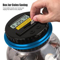 Digital Coin Bank Savings Jar with LCD Display - Automatic Coin Counter All U.S. Coins