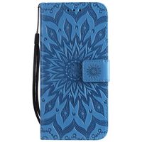 Sony Xperia L3 Case, Lomogo Leather Wallet Case with Kickstand Card Holder Shockproof Flip Case Cover for Sony Xperia L3 - LOKTU020122 Blue