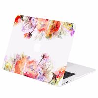 TOP CASE - Floral Reflection Pattern Graphics Rubberized Hard Case Compatible MacBook Air 11" Model: A1370 / A1465 - Red Flowers Reflection