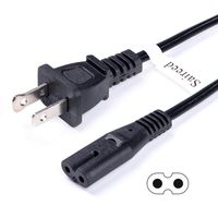 Saireed UL listed 8ft TV Power Cord for Samsung UN40H5201AF UN40H5203AF LG TCL Roku 55S405 55FS4610R Sony Hisense Insignia Sharp Toshiba JVC Hisense Electronics 2 Prong IEC C7 TV AC Cable Replacement