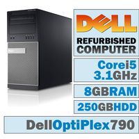 Dell OptiPlex 790 MT/Core i5-2400 @ 3.1 GHz/ 8GB DDR3 / 250GB HDD/DVD-RW/No OS
