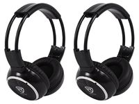 (2) Rockville RFH3 Wireless Infrared IR Car Headphones for Any Car Monitor