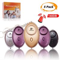 PRIPASO Safe Sound Personal Alarm, 5 Pack Emergency Self-Defense Security Alarm Keychain with LED Lights, 140DB Safesound Personal Alarm for Women, Men, Children, Elderly (Multi-Color)