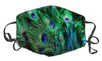 Dust Face Mask for Dust Mouth Mask Anti-Dust Mask Adjustable Earloop Face Mask (Peacock Feather)