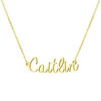 Personalized Name Necklace 18K Gold Plated New Mom Bridesmaid Gift Jewelry for Caitlin