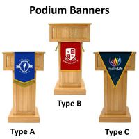 Custom Podium Banner Single Sided with Your Text & Design (8" X 12") (Type B)