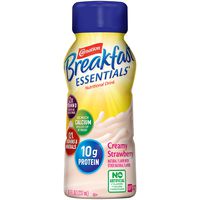 Carnation Breakfast Essentials Ready-to-Drink, Creamy Strawberry, 8 Ounce Bottle (Pack of 24) (Packaging May Vary)