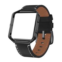 SWEES Leather Bands Compatible with Blaze Smart Watch, Genuine Leather Replacement Band with Metal Frame Small & Large for Women Men, Champagne Gold, Rose Gold, Black, Brown, White, Grey, Beige