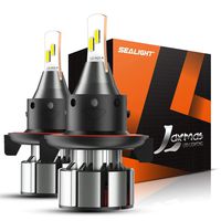 SEALIGHT Laxmas L2 H13/9008 LED Headlight Bulbs, Ultra-Thin, 360-degree Illumination, 6000K Daylight Effect, 200% Brightness, Pack of 2