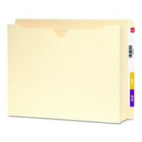 Smead Expanding End Tab File Jacket, Straight-Cut Tab, 2" Expansion, Letter Size, Manila, 25 per Box (76910)