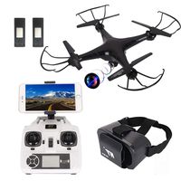 Camera Drone with VR Headset,HT Drone Quadcopter with Altitude Hold,App Controlled Hover Drone with Bonus Battery Drone with Camera for Kids and Beginners