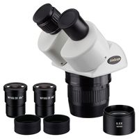 AmScope SW24BX Binocular Stereo Microscope Head, WH10x Eyepieces, 10X/20X/40X Magnification, 2X/4X Objective, Includes 0.5x Barlow Lens