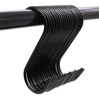 30 Pack ESFUN Heavy Duty S Hooks Black Steel S Shaped Hooks for Hanging Pans Pots Plants Bags Towels Kitchen Hooks Hanger, Large 3.5 inch