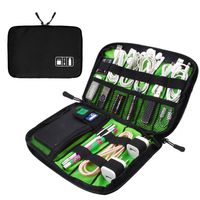 Travel cable organizer (Black) for Electronics Accessories, USB cables, Phone Charger and Cable