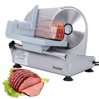 SUPER DEAL Premium Stainless Steel Electric Meat Slicer 7.5" inch Blade Home Kitchen Deli Meat Food Vegetable Cheese Cutter - Thickness Adjustable - Easy to clean