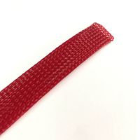 Electriduct Expandable Braid Sleeving | Polyester High Flame Retardant Flexible Cable Mesh Sleeve | 3/8" - 100 Feet (Red)