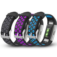 iHillon Compatible with Fitbit Charge 2 Bands, 3-Pack Soft Breathable Bands Sport Accessories Wristbands Compatible with Fitbit Charge 2 Smart Fitness Watch, Small Large (No Tracker)