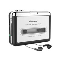2019 Updated Cassette to MP3 Converter USB Cassette Player from Tapes to MP3 Converter for Laptop, PC and Mac Headphones Window iOS Convert Walkman Cassettes to Digital Format