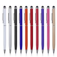 Besgoods 10-Pack Colors 2 in 1 Slim Capacitive Touch Screen Stylus & Ballpoint Pens Compatible for iPad, iPhone, Tablet, Android, Samsung s7 S8 S9 Plus, HTC and More