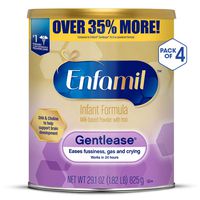 Enfamil Gentlease Sensitive Baby Formula Gentle Milk Powder, Omega 3 DHA, Probiotics, Iron & Immune Support, 29.1 oz, Pack of 4