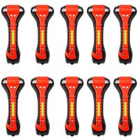 Iron Eagle Vehicle Safety Hammer, Car Escape Tool Seatbelt Cutter with Light Reflective Tape,Portable Emergency Life-Saving Hammer Tool Glass Window Punch Breaker (10 Pcs)