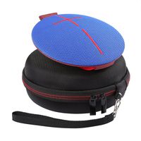 LuckyNV Travel Protective Cases for Logitech UE ROLL 1 2 Wireless Bluetooth Speakers Extra Space for Cables Storage Zipper Bags (Black)