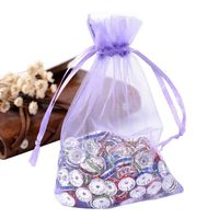PH PandaHall 100PCS 4x6 Inches MediumPurple Organza Gift Bags with Drawstring