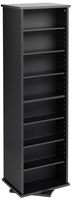 Prepac Two-Sided Spinning Tower Storage Cabinet, Black