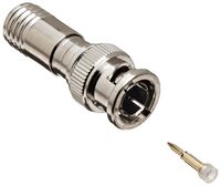 Morris Products 45106 BNC Male Compression Connector with Extra Pin, RG59 Quad Shield (Pack of 10)