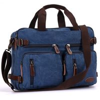 Laptop Backpack,Hybrid Multifunction Briefcase Messenger Bag with Shoulder Strap for Men,Women (15.6 inch, Vintage Blue)